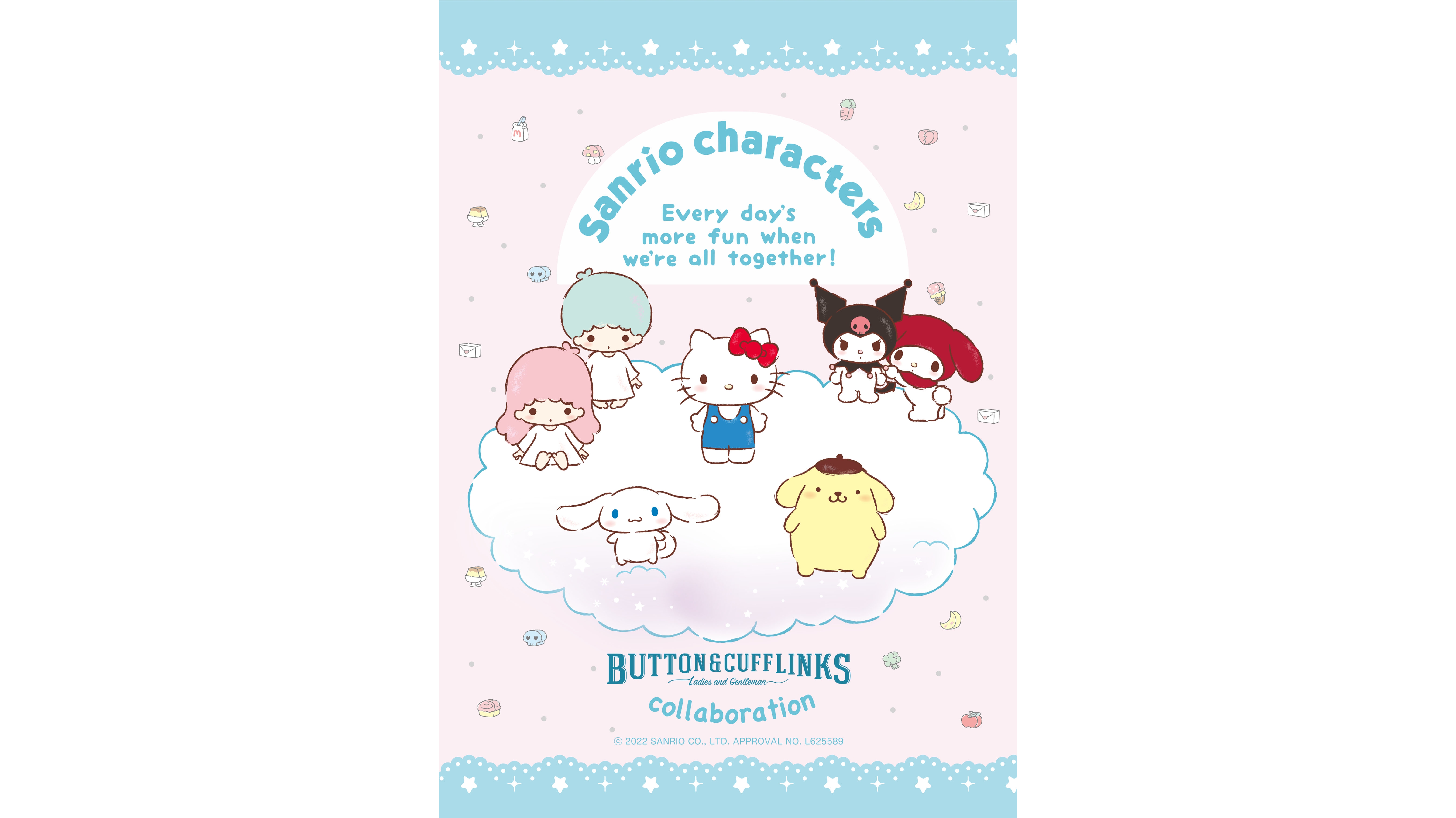 「BUTTON&CUFFLINKS」サンリオのキャラクター ミニチュアアクセサリー Sanrio 三麗鷗1