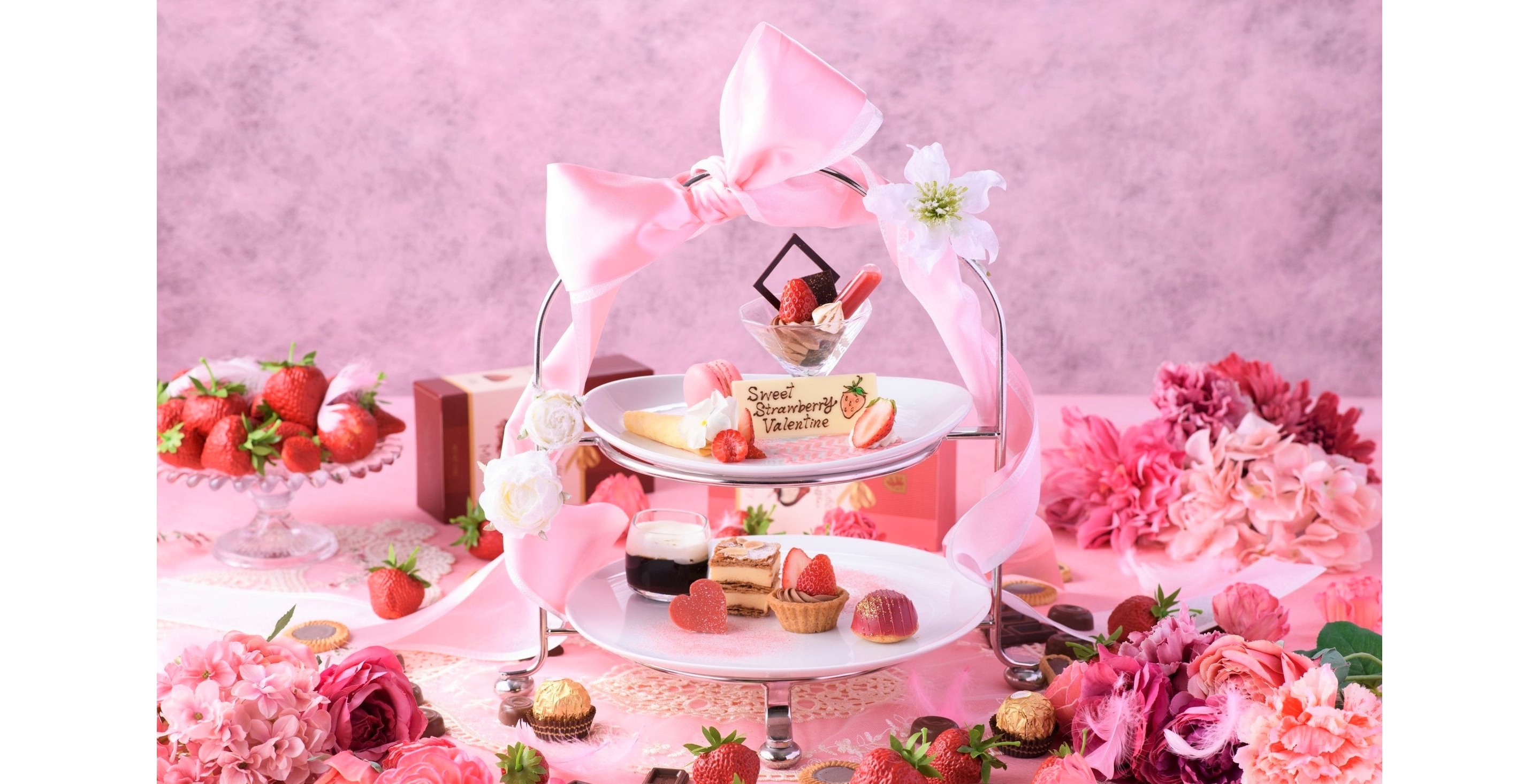 苺とチョコのスイーツフェア「Sweet Strawberry Valentine」がアニヴェルセルカフェ みなとみらい横浜にて期間限定開催中1