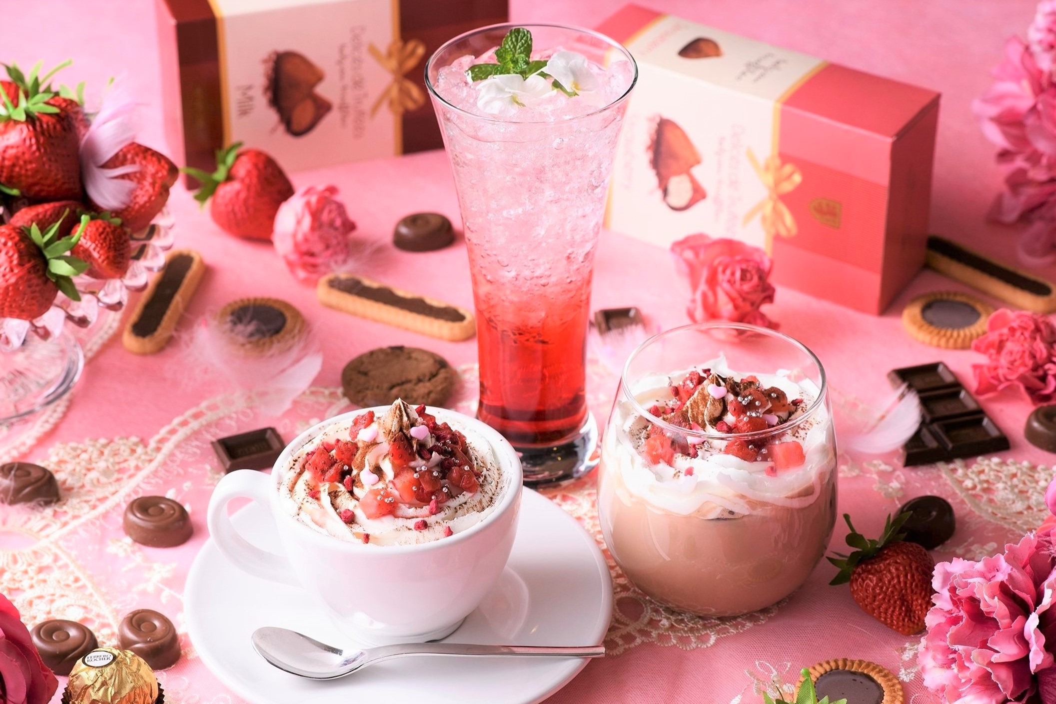 苺とチョコのスイーツフェア「Sweet Strawberry Valentine」がアニヴェルセルカフェ みなとみらい横浜にて期間限定開催中5