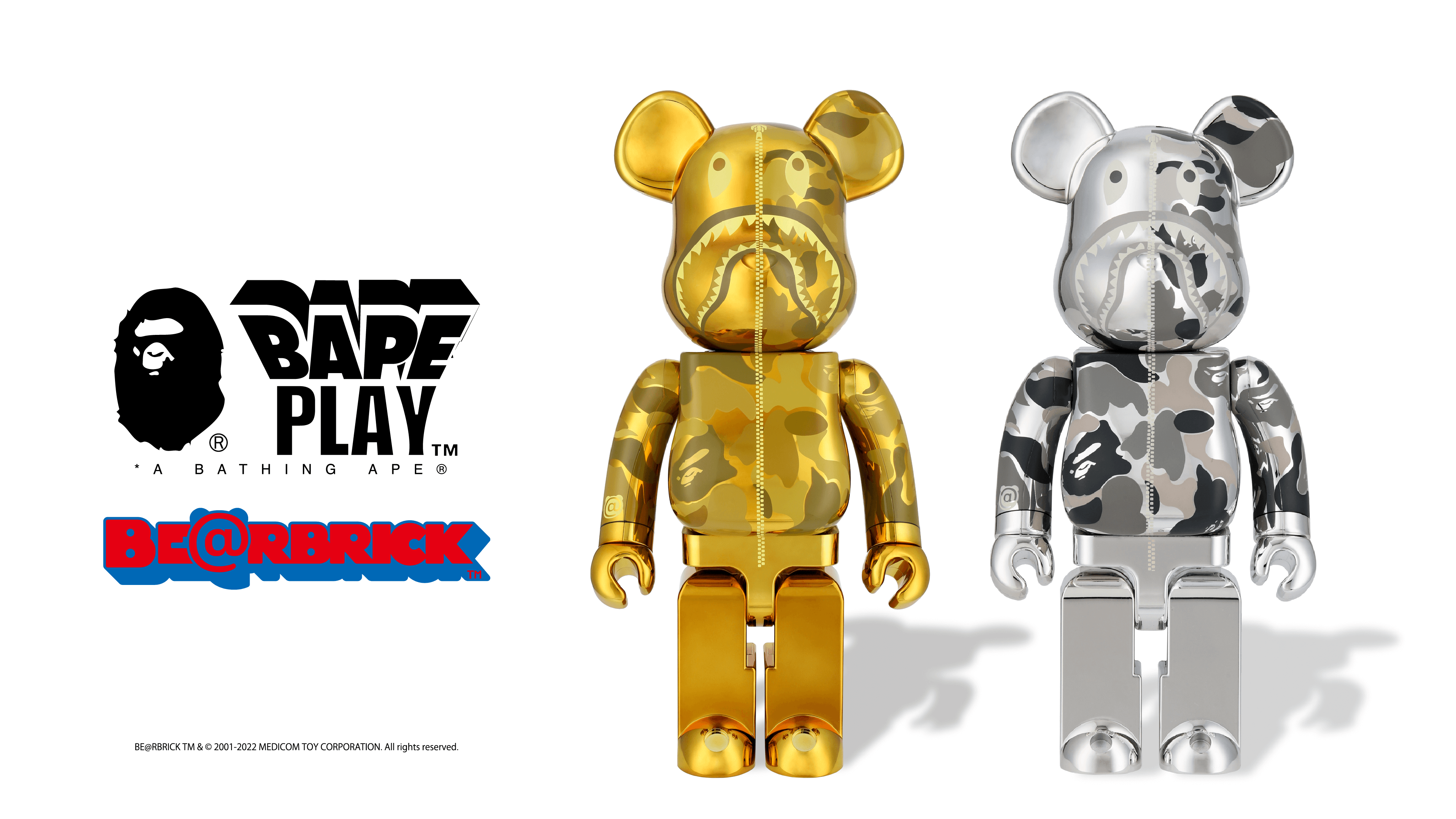 Bearbrick Bape ABC Camo Shark model - TurboSquid 1726316