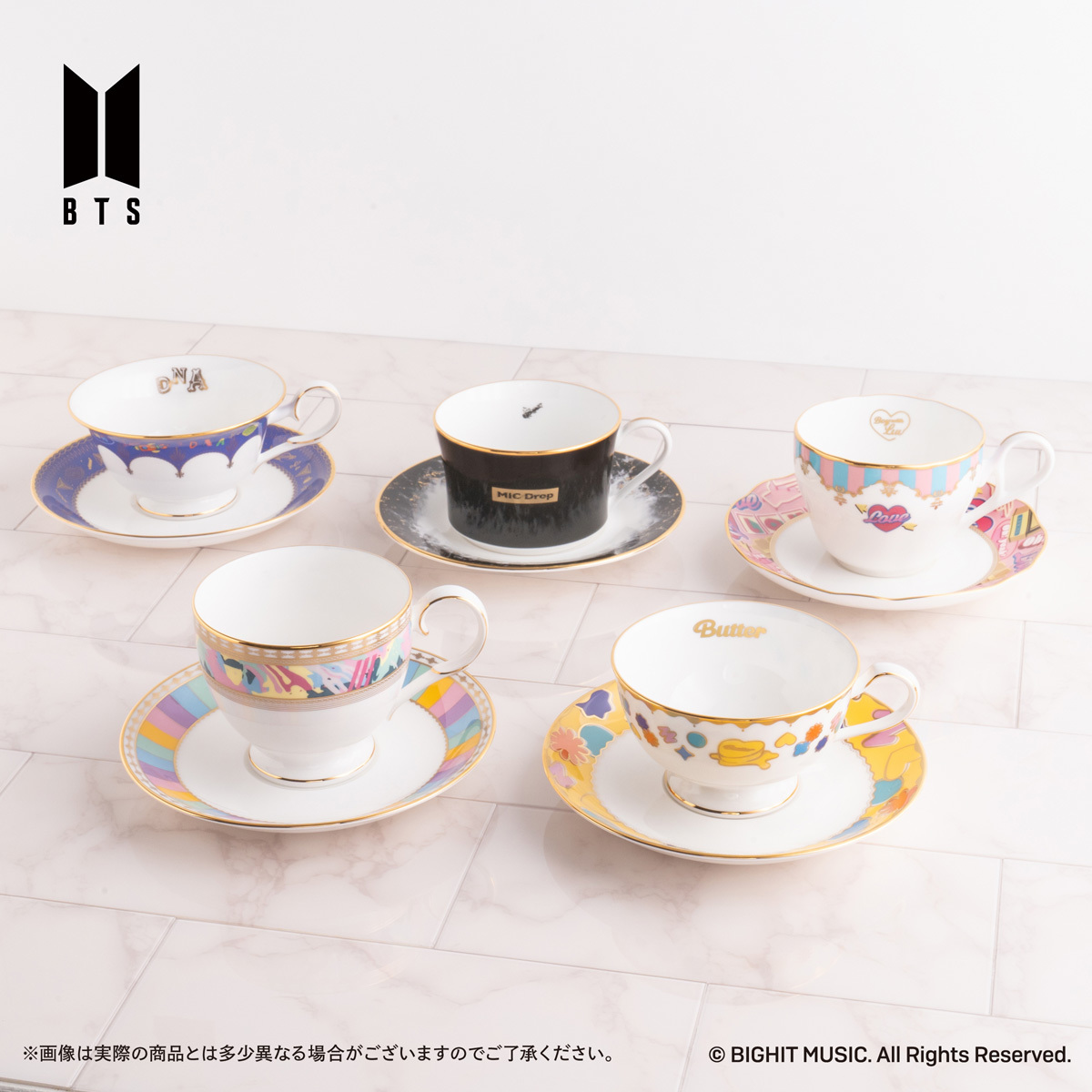 Noritake Cup＆Saucer set BTS Music Theme 2