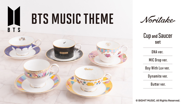 Noritake Cup＆Saucer set BTS Music Theme 1